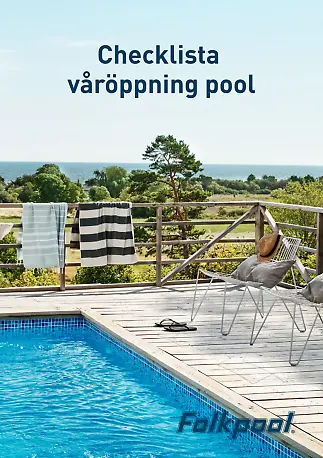 Våröppning av poolen checklista framsida